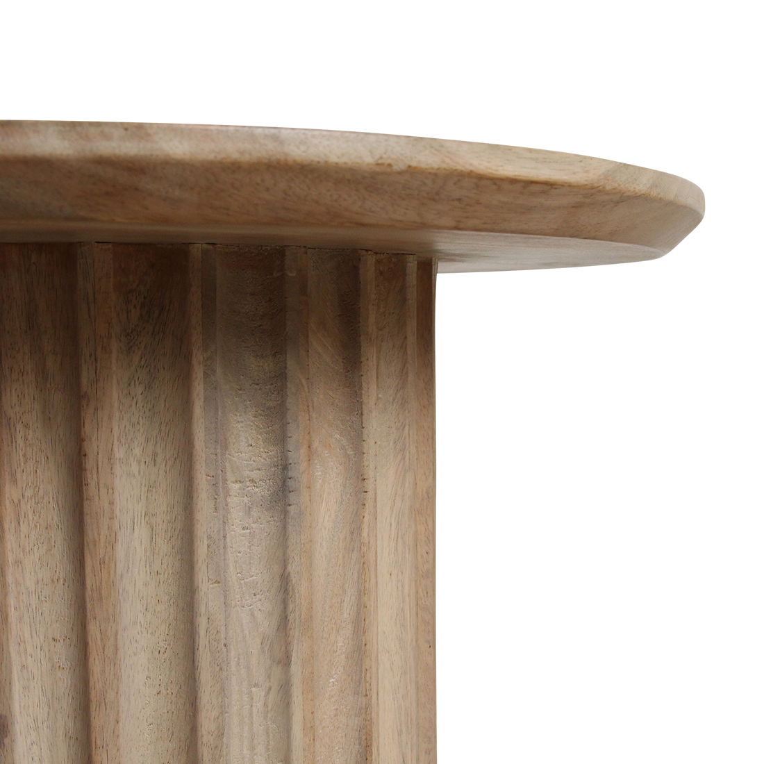 Table d'appoint Bullnose inversée, finition naturelle Ø 55 cm