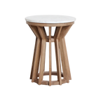 Sarawak marble side table - white