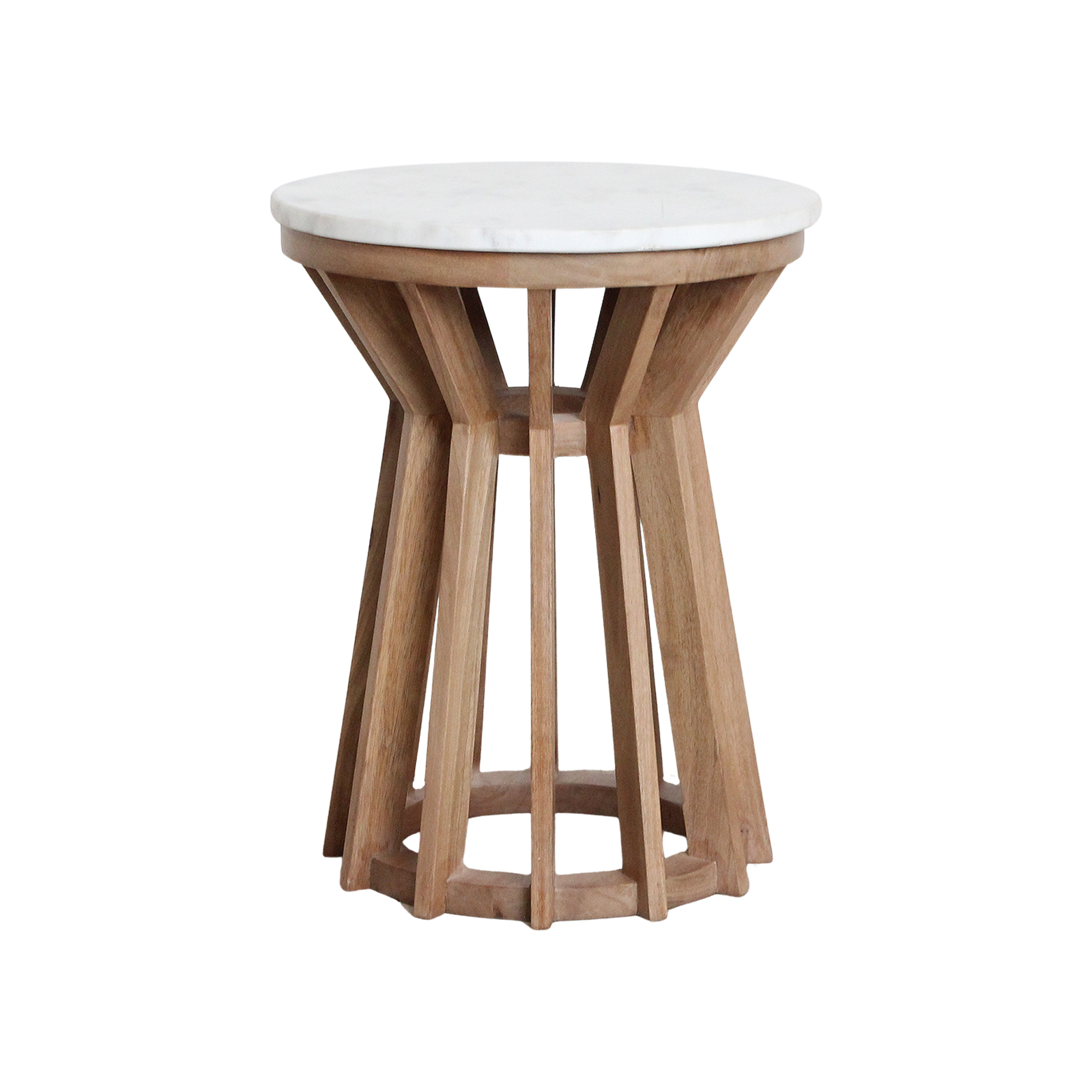 Table d'appoint en marbre Sarawak - blanche