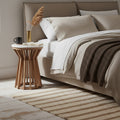 Sarawak marble side table - white