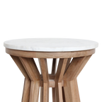 Sarawak marble side table - white