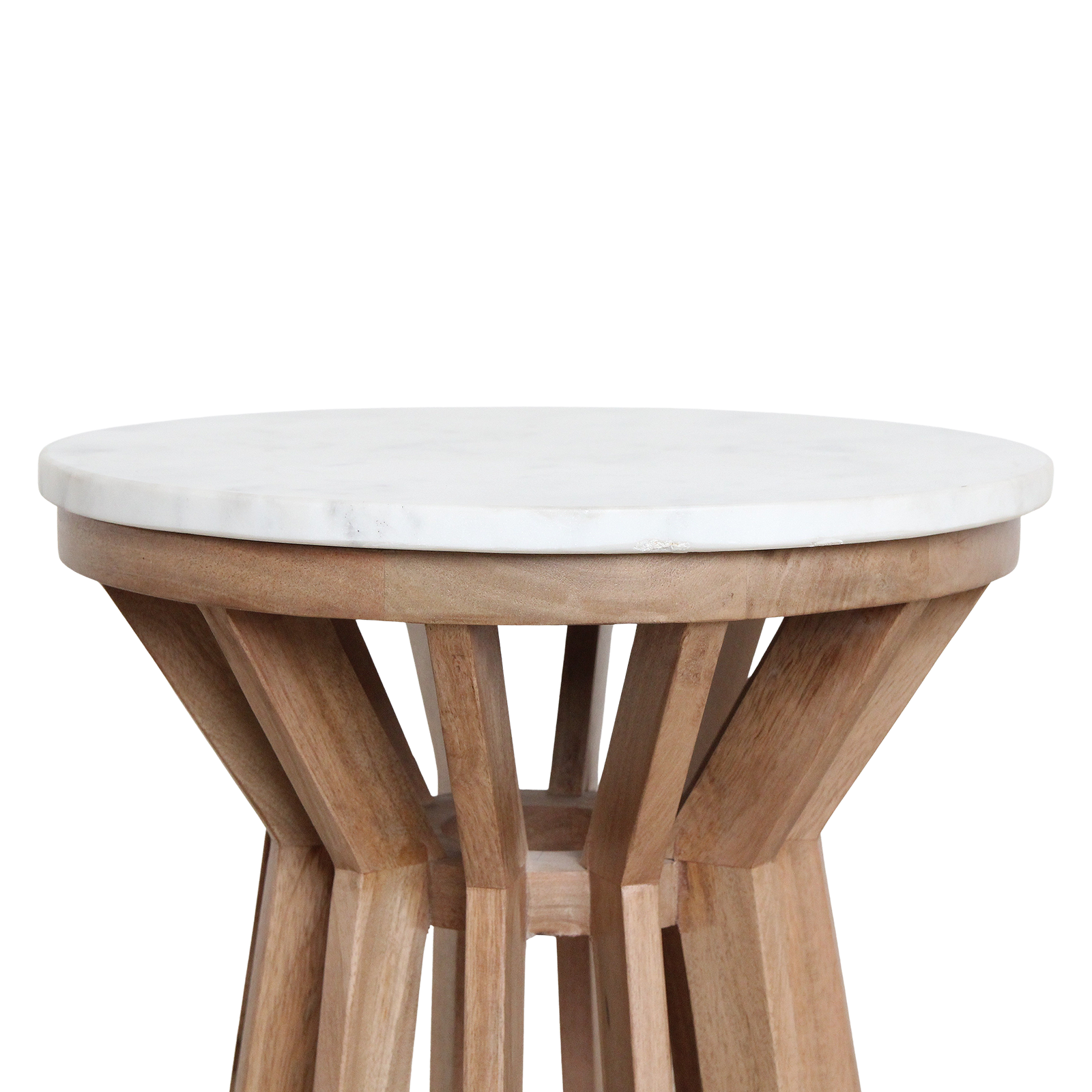 Table d'appoint en marbre Sarawak - blanche
