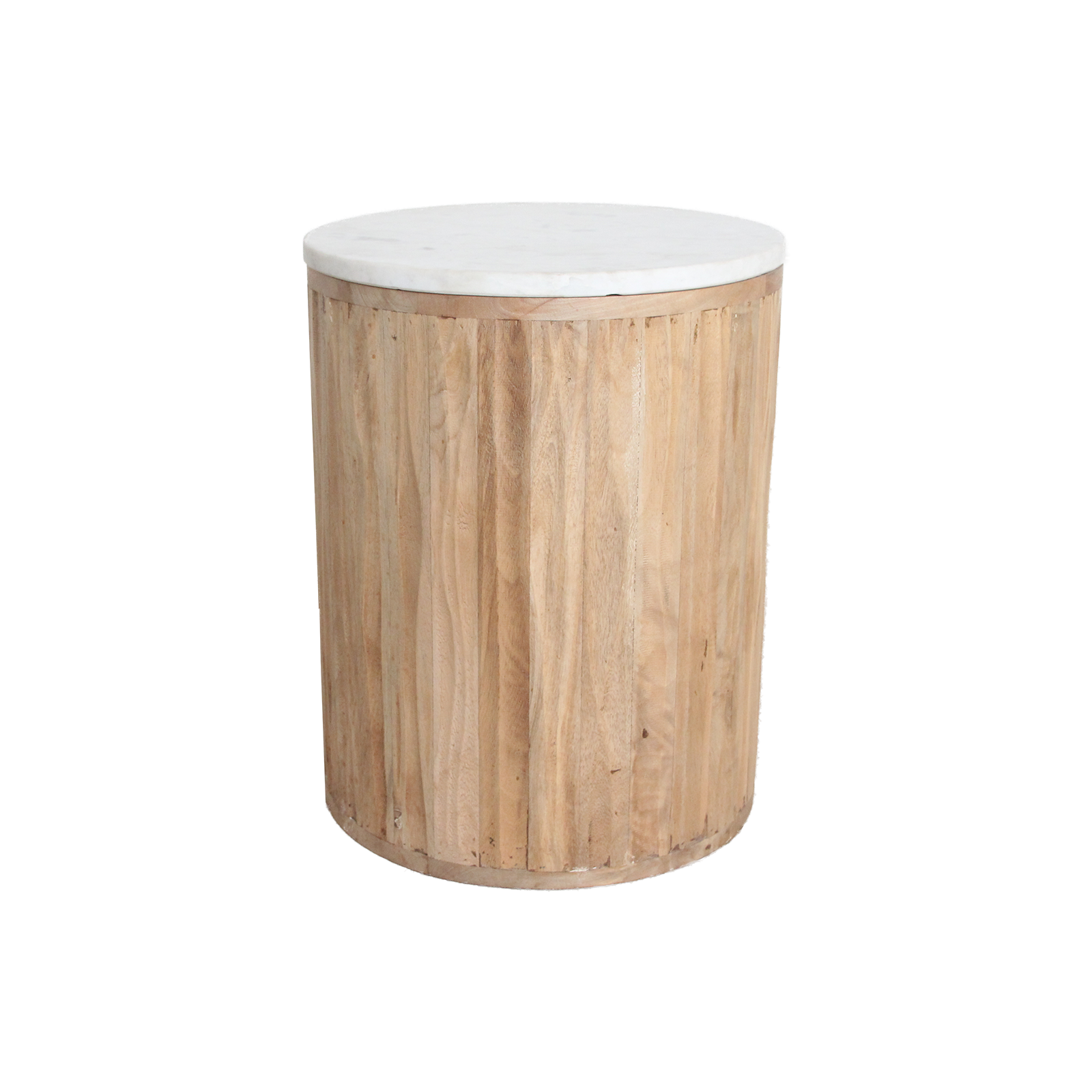 Table d'appoint en marbre Malakka - blanche