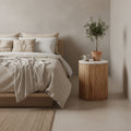 Malakka Marble Side Table - white