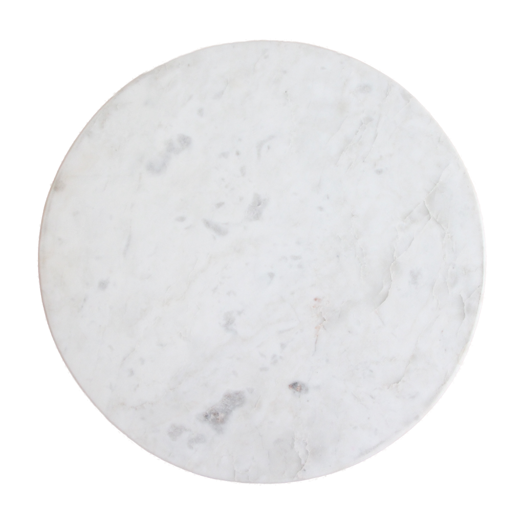 Malakka Marble Side Table - white