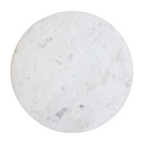 Malakka Marble Side Table - white