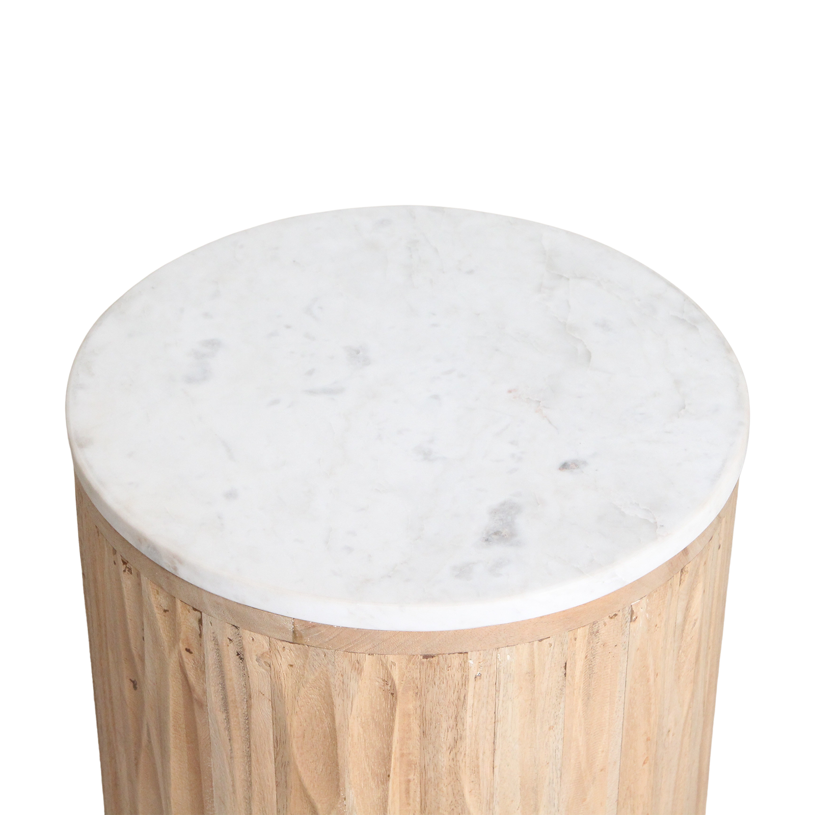 Table d'appoint en marbre Malakka - blanche