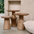Nero Ray teak side table - natural teak