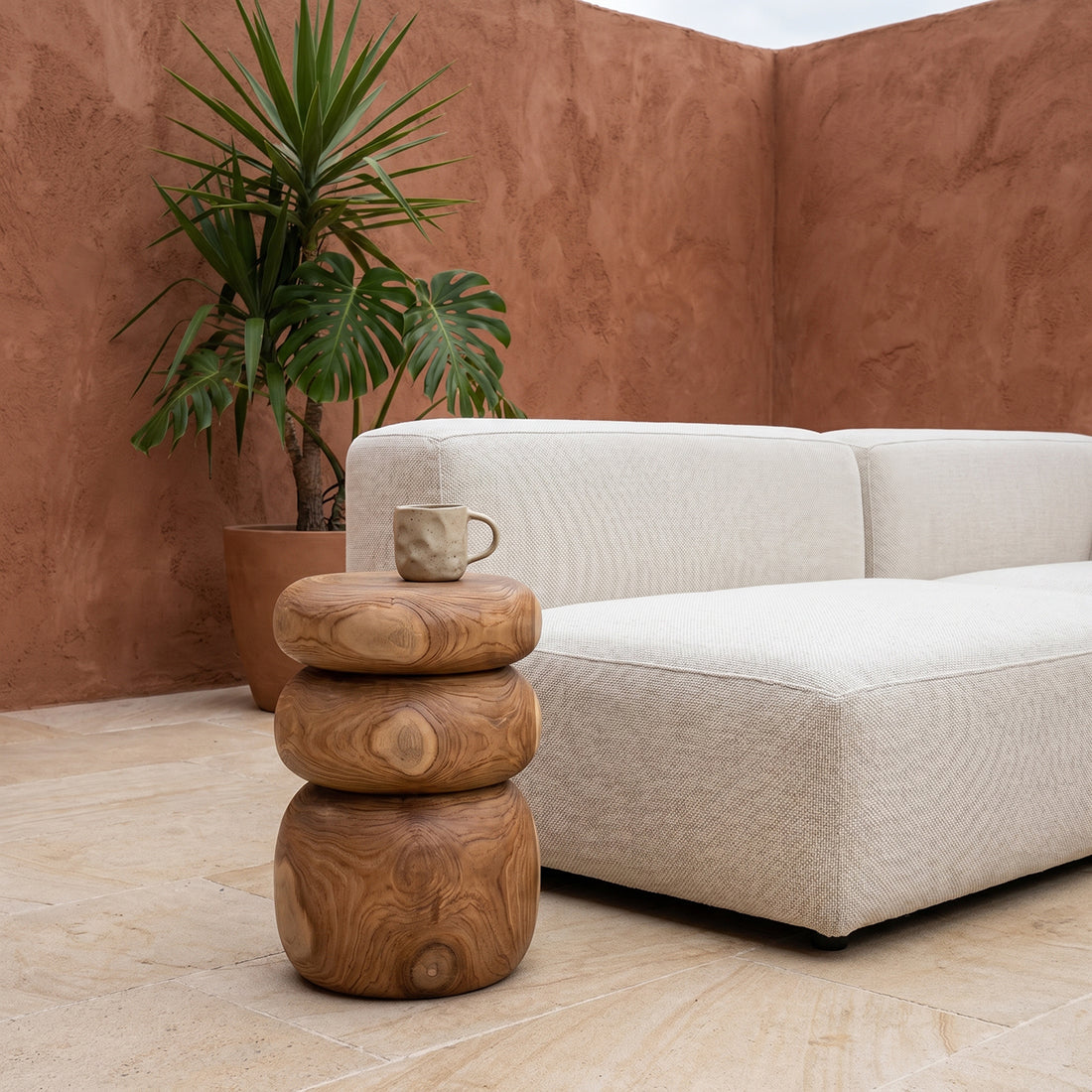 Tao Teak Side Table/Stool - 30x30x45 cm