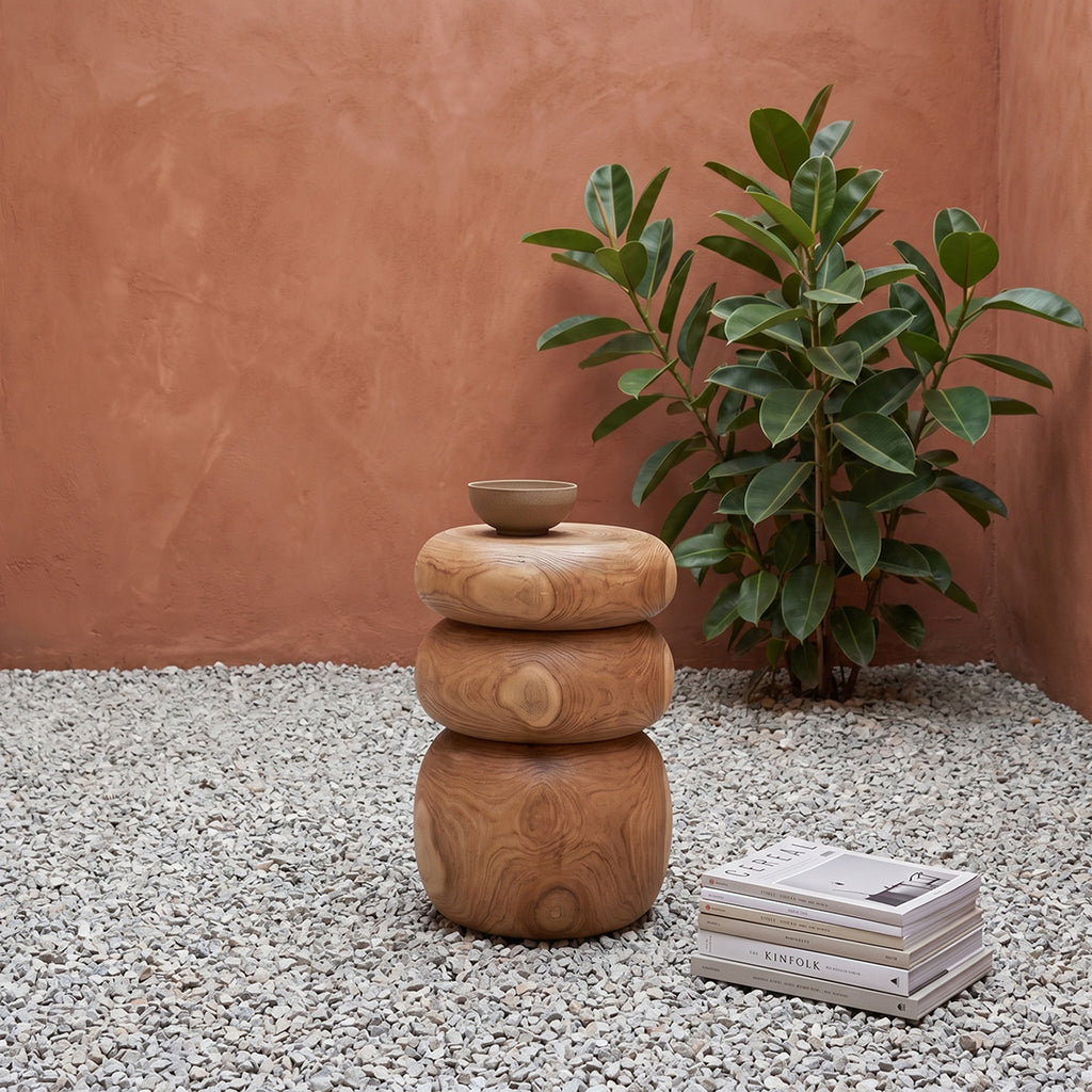 Tao Teak Side Table/Stool - 30x30x45 cm