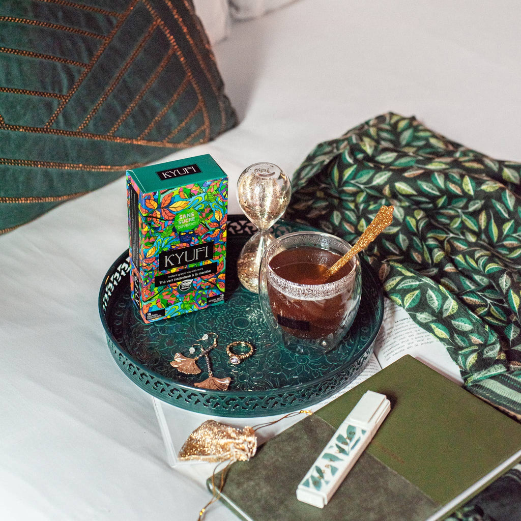 Sugar-free instant mint green tea