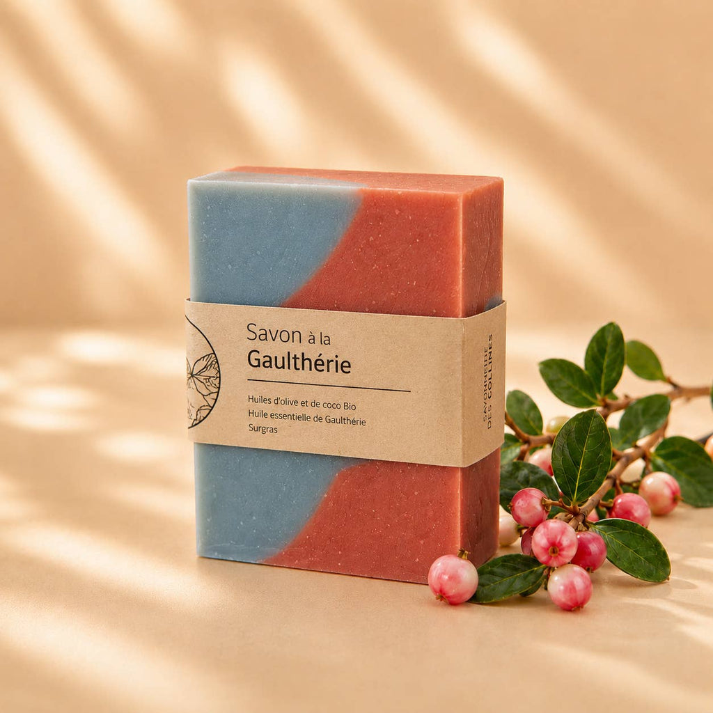 Savon solide à la gaulthérie 100 g Savonnerie de la Buèges, vue 2