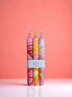 Bougie flambeau marbrée Velours rouge, 2,3 × 20 cm