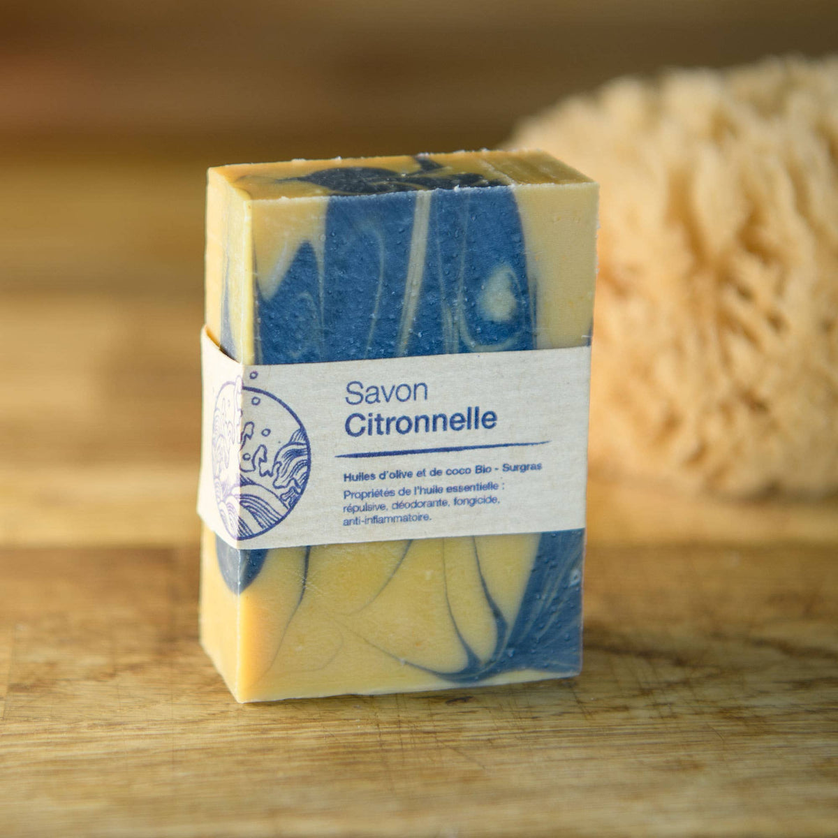 Savon solide à la citronnelle 100 g Savonnerie de la Buèges, vue 2