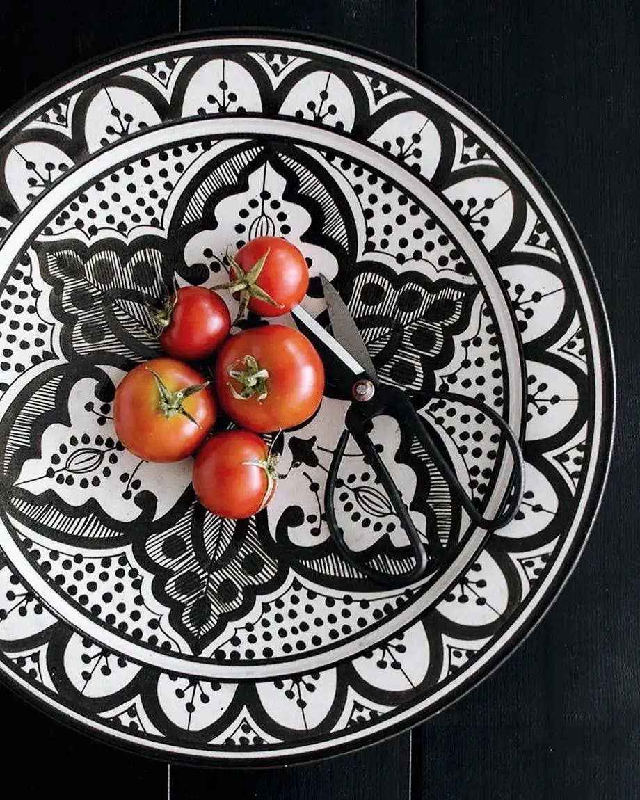Plat En Terre Cuite De Safi, Artisanat Marocain 23 cm #9