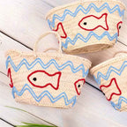 Sac panier français artisanal – Cabas de plage en paille naturelle