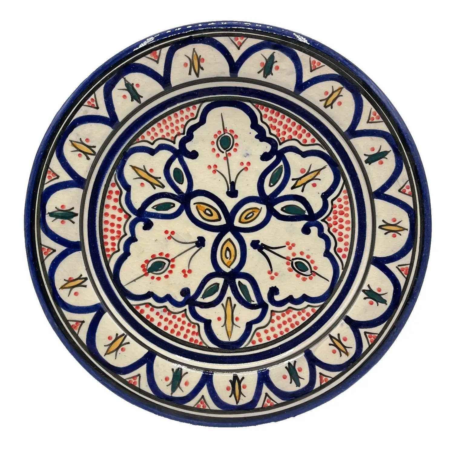 Plat En Terre Cuite De Safi, Artisanat Marocain 23 cm #9