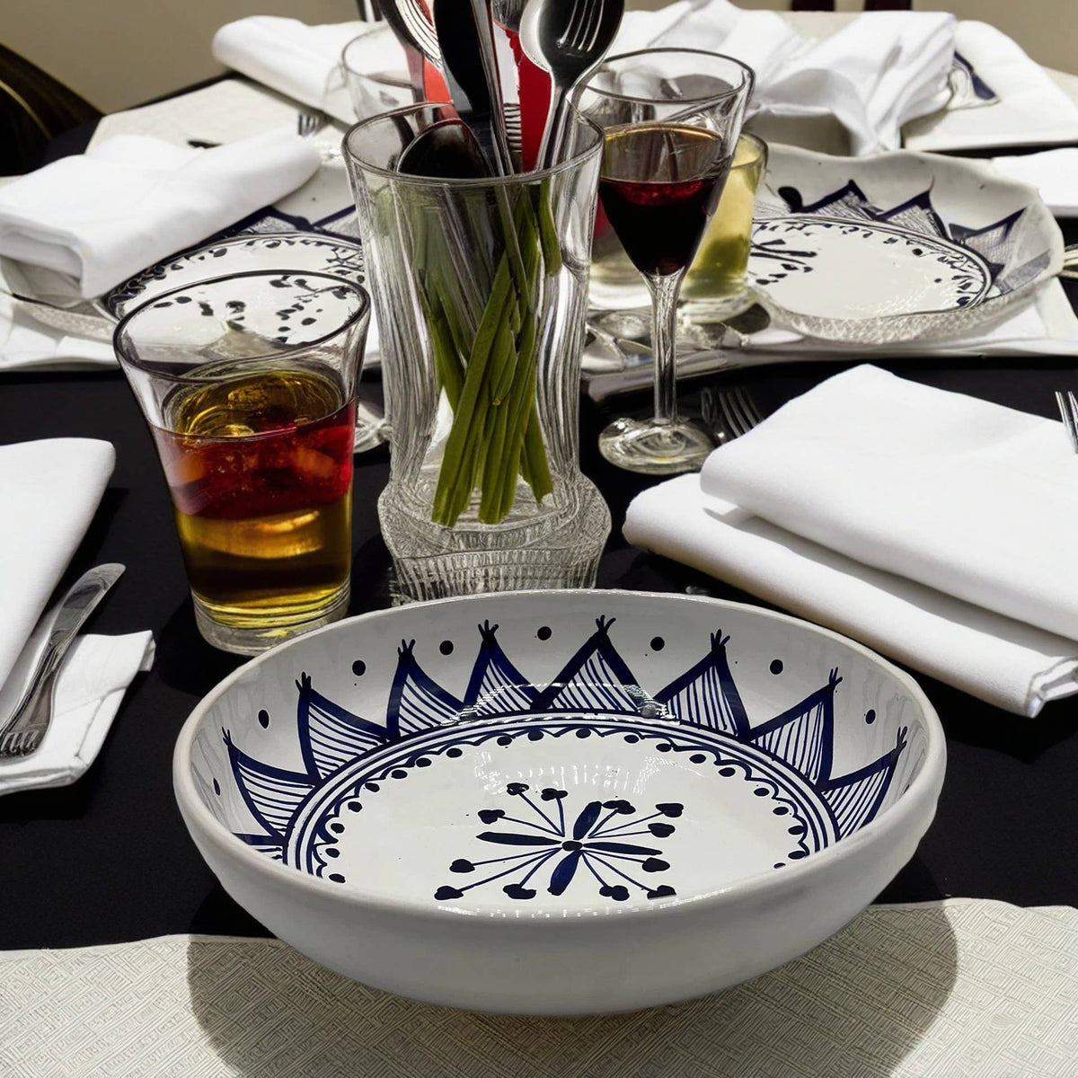Assiette Creuse En Céramique Tunisienne Peinte À La Main #3