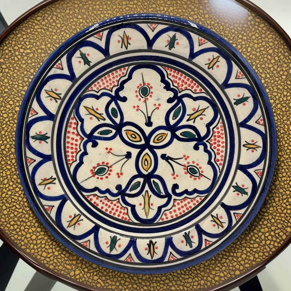 Plat En Terre Cuite De Safi, Artisanat Marocain 23 cm #9