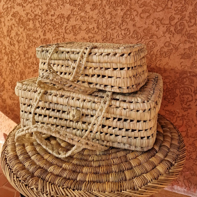 Valise pour enfants en feuilles de palmier faites à la main