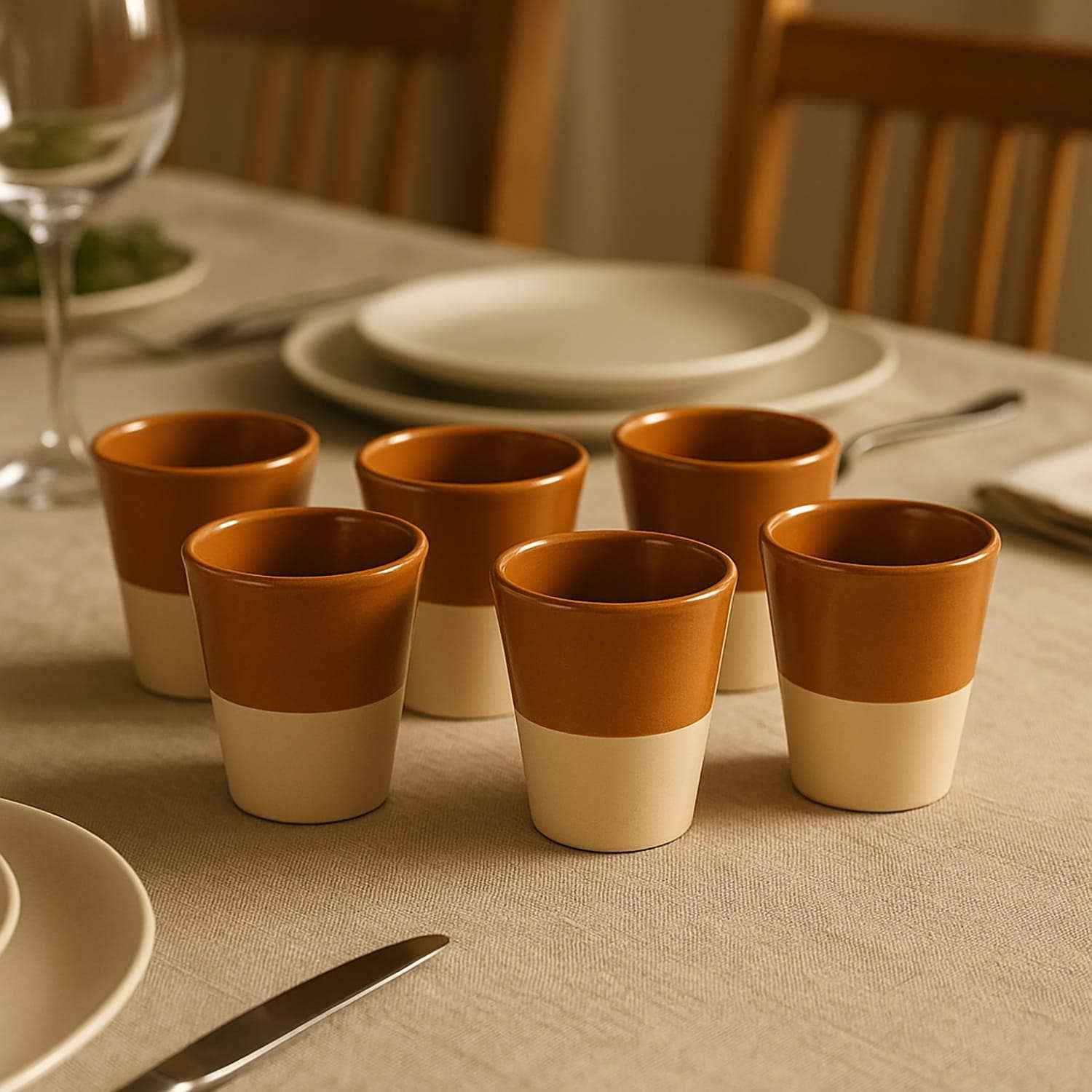 Ensemble Bar Brocca 1,5L et 6 Verres Céramique Terre Cuite