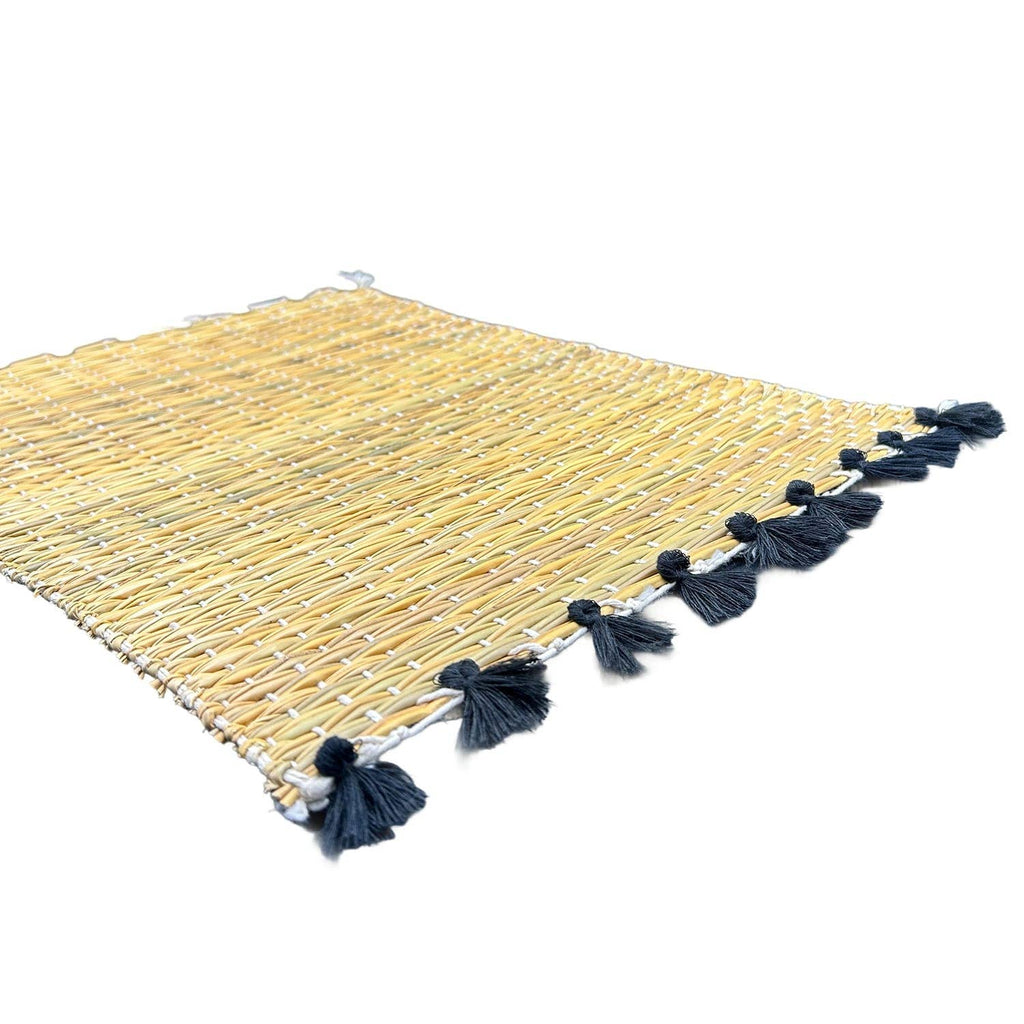 Ensemble de 4 Sets de Table Marocains Tressés avec Franges #3