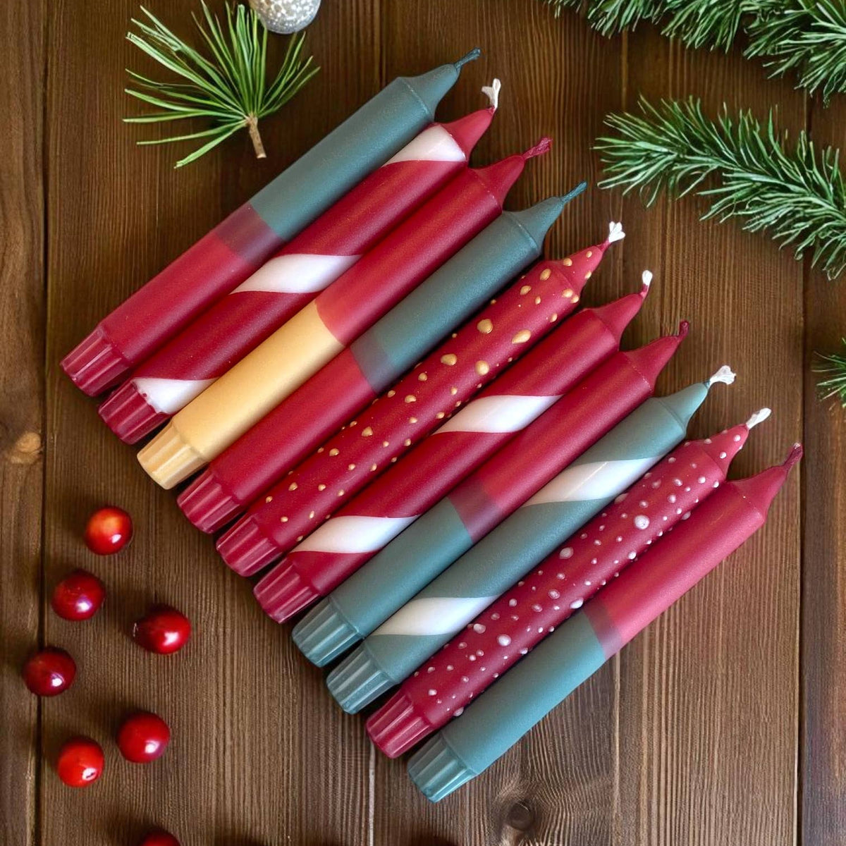 Bougie flambeau Joyeux Noël, 2,3 × 20 cm