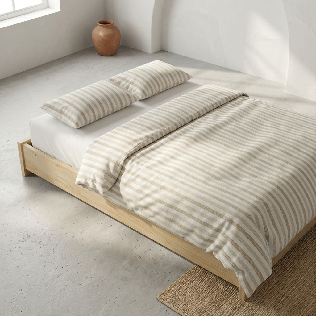 Housse de couette Nuvia taupe