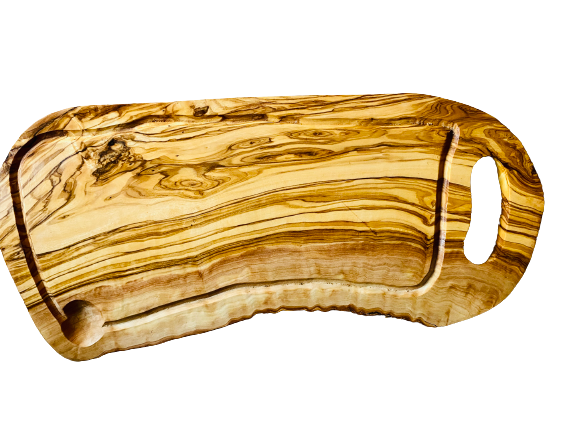 Grande planche à steak 50-55 cm en bois d'olivier Terra Gusto