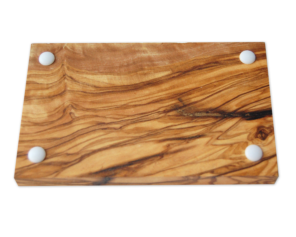 Porte-savon rainuré en bois d'olivier Terra Gusto – vue 3