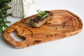 Planche à steak 40-44 cm en bois d'olivier Terra Gusto