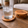 Dessous de verre rond Ø 12 cm en bois d'olivier Terra Gusto