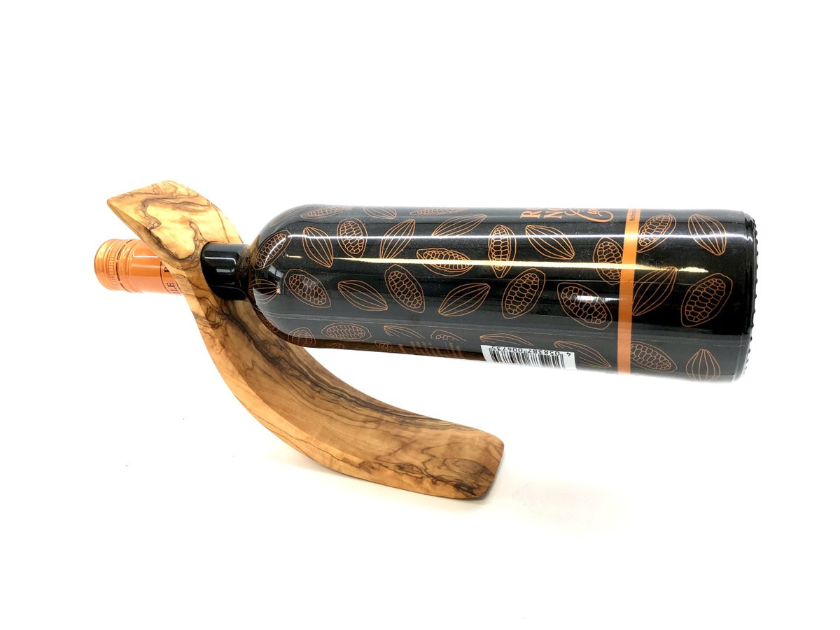 Porte-bouteille Vague en bois d'olivier Terra Gusto
