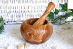 Mortier et pilon Ø 12 cm en bois d'olivier Terra Gusto – vue 2