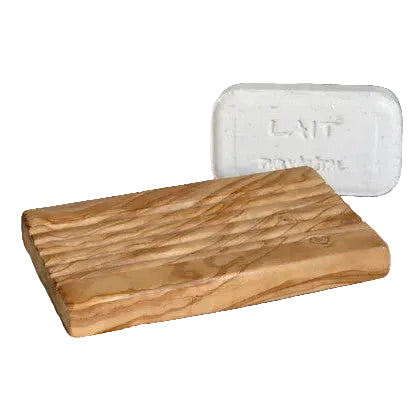 Porte-savon rainuré en bois d'olivier Terra Gusto