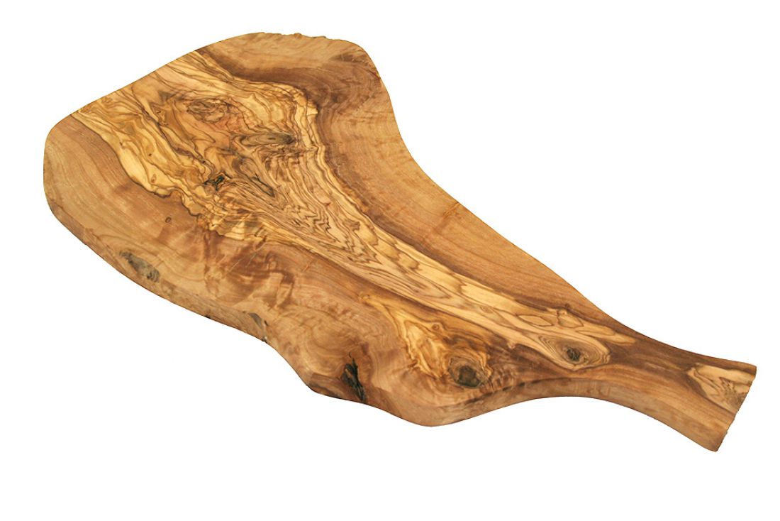 Planche de service à poignée 34-36 cm en bois d'olivier Terra Gusto