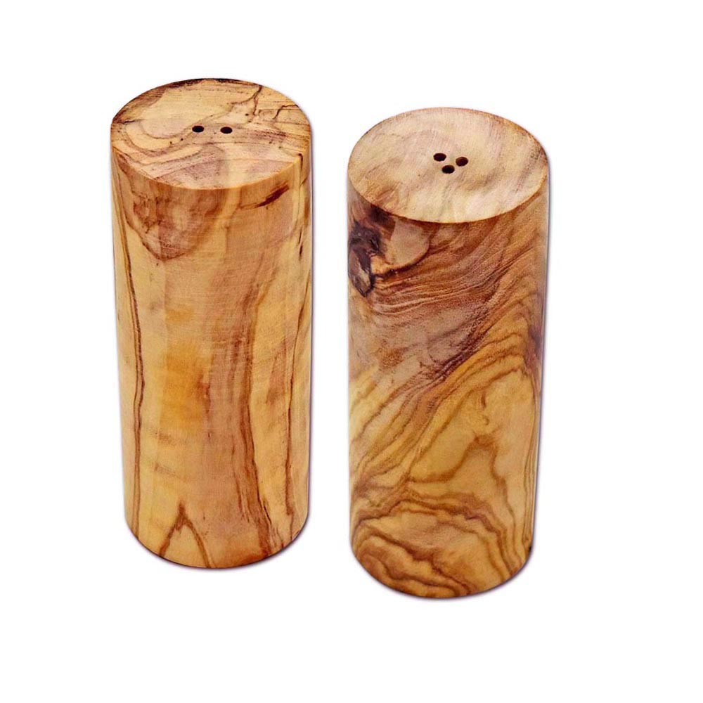 Duo salière et poivrière TOUR en bois d'olivier Terra Gusto – vue 2