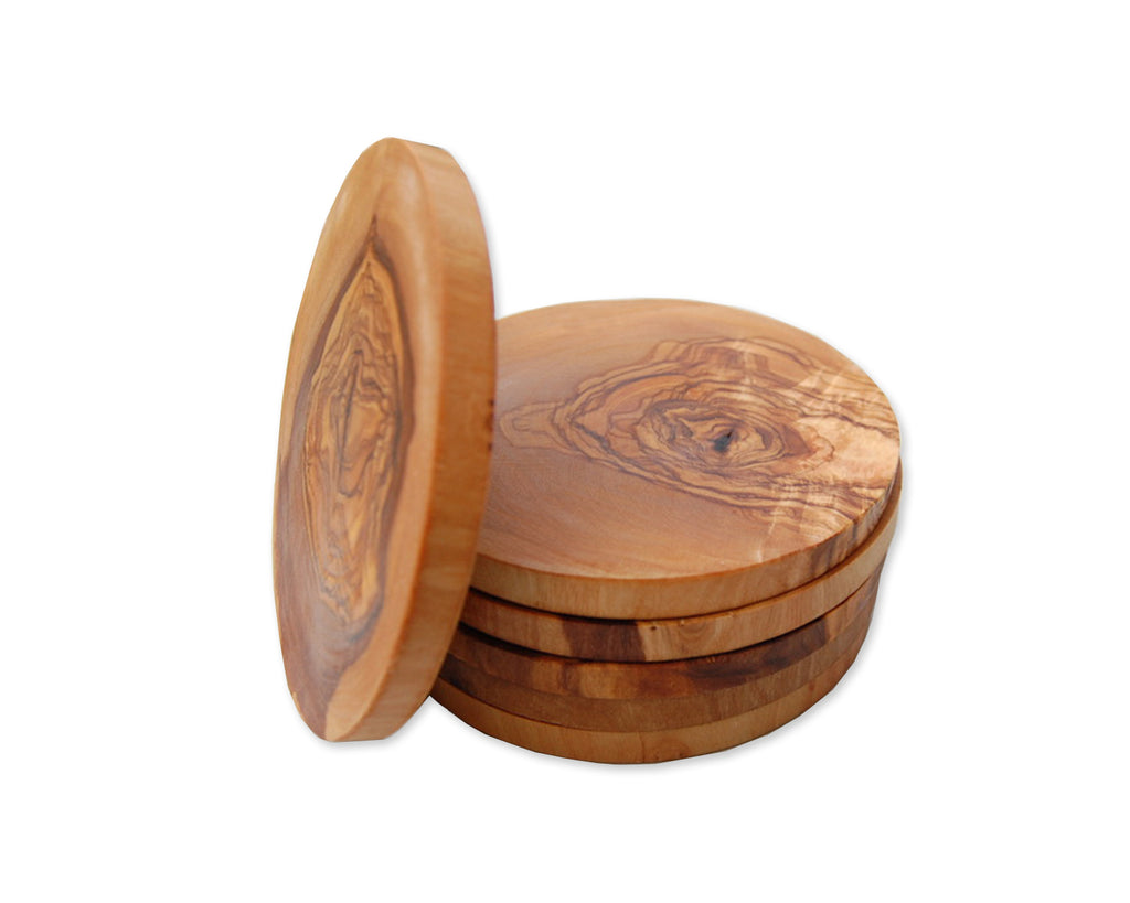 Dessous de verre rond Ø 12 cm en bois d'olivier Terra Gusto – vue 3