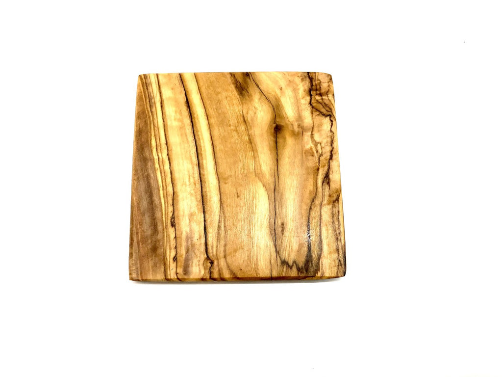 Dessous de verre carré 9 × 9 cm en bois d'olivier Terra Gusto – vue 2