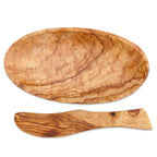 Coupelle à beurre et couteau en bois d'olivier Terra Gusto – vue 3