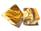 Duo salière et poivrière cube en bois d'olivier Terra Gusto – vue 2