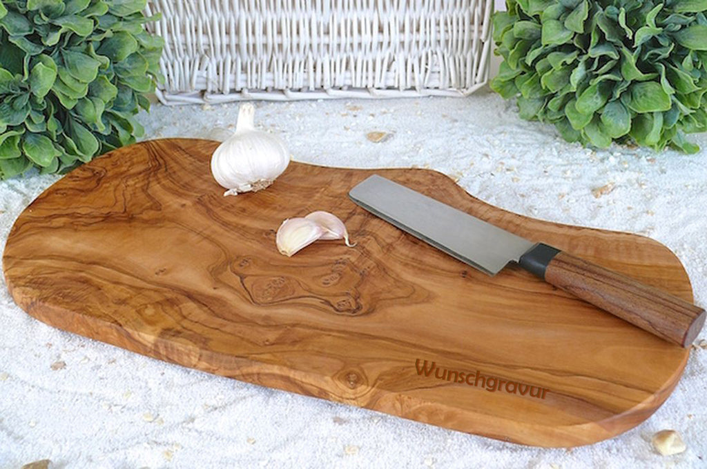 Planche à découper rustique 40-44 cm en bois d'olivier Terra Gusto – vue 3