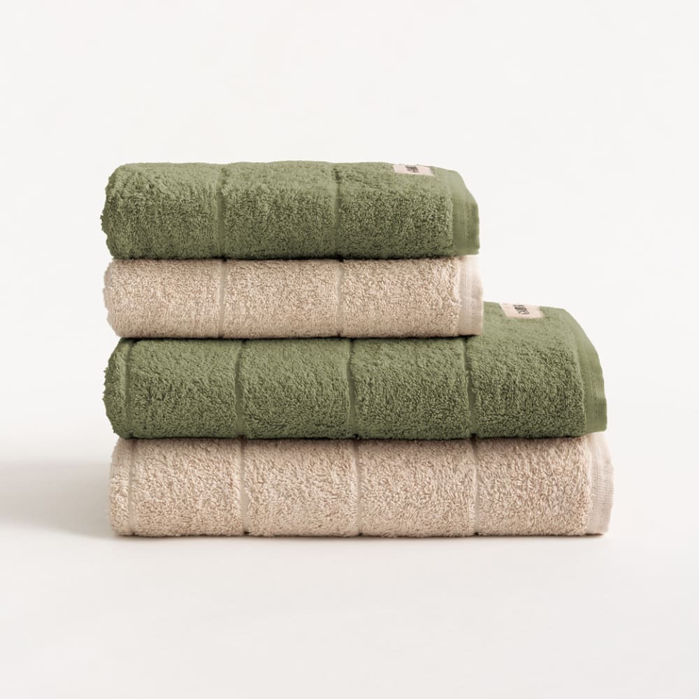Lot de 4 serviettes éponge Terry 600 g/m², 100 % coton